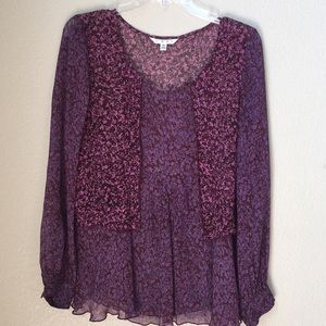 CABI FLORAL PURPLE TOP 💜